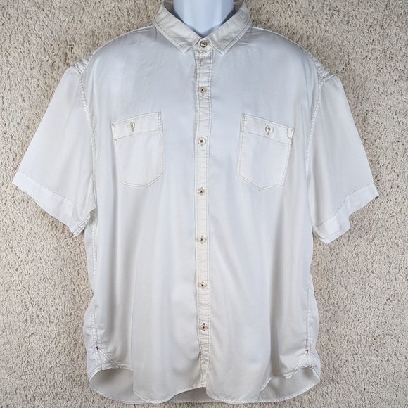 Tommy Bahama* Men's Short Sleeve Button Down High/Low Curved Hem Shirt~ Size XXL - Picture 1 of 14